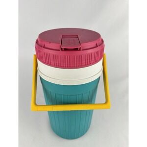 Igloo 1/2 gallon Water Jug Cooler Pink Yellow Teal 80s 90s Vintage Retro Y2K